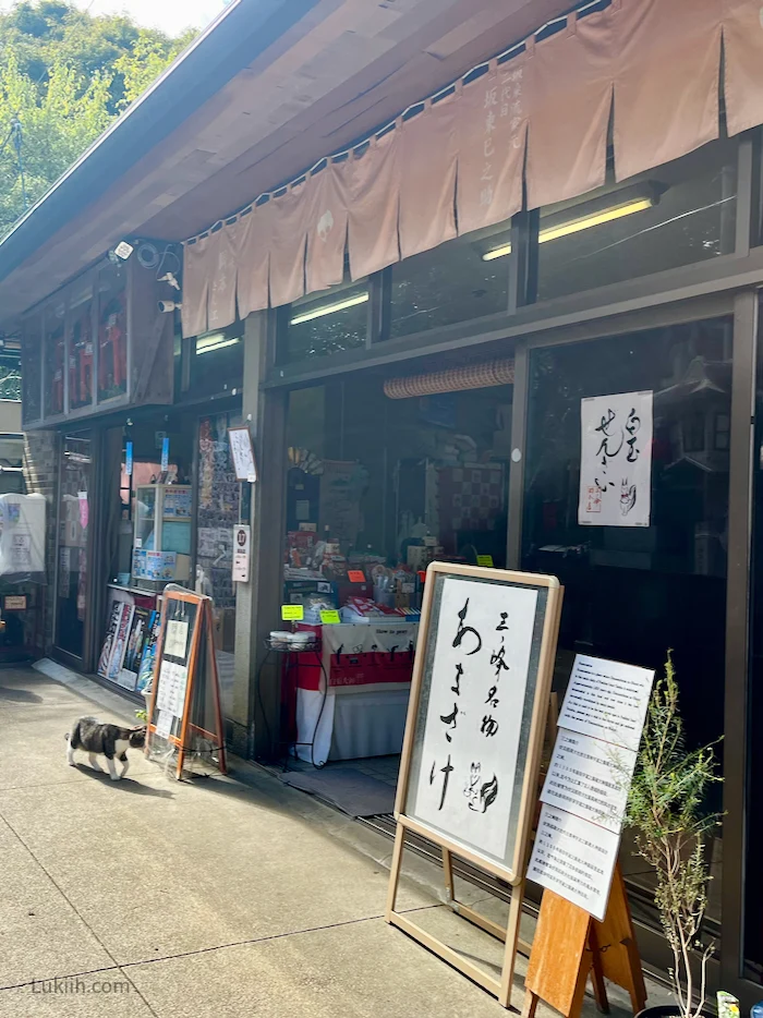A Japanese shop selling souvenirs.