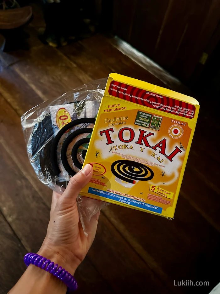 A box that says "TOKAI" with an image of a spiral and mosquitos.