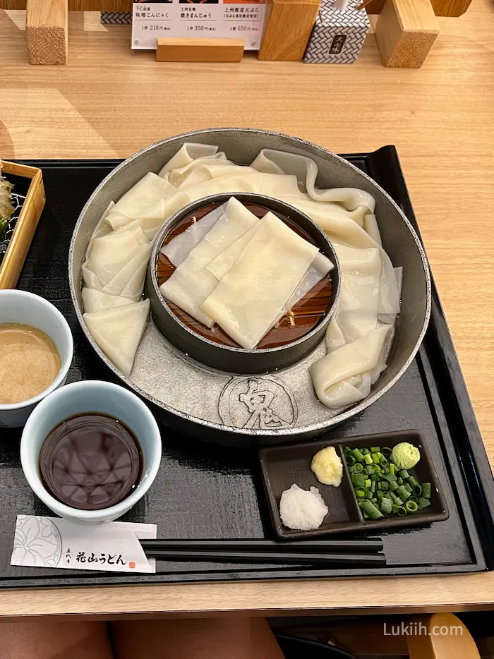 A plate with flat wide noodles.